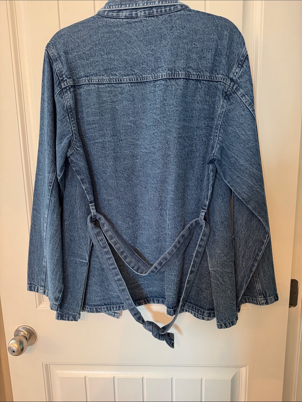 Solitaire Blue Denim Jean Jacket with Patch Pockets - Picture 2 of 4